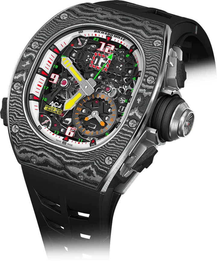 Richard Mille RM 62-01 Manual Winding Tourbillon vibrating alarm ACJ, Carbon TPT case