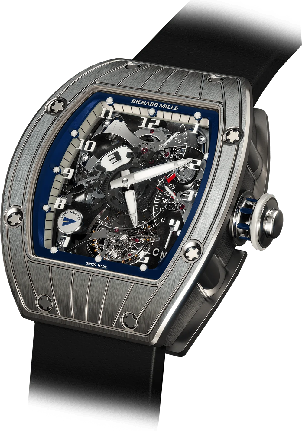 Richard Mille RM 015 Tourbillon Dual Time Zone, White gold case