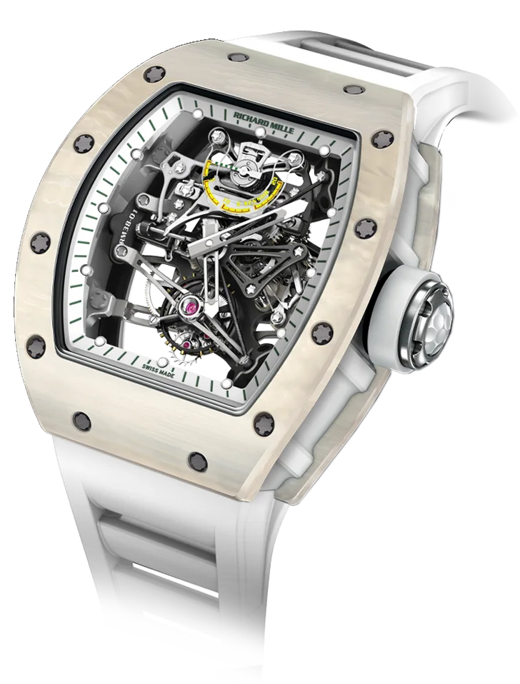 Richard Mille RM 38-01 White, Quartz TPT case
