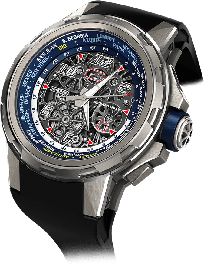 Richard Mille RM 63-02 Automatic Winding Worldtimer, Titanium case