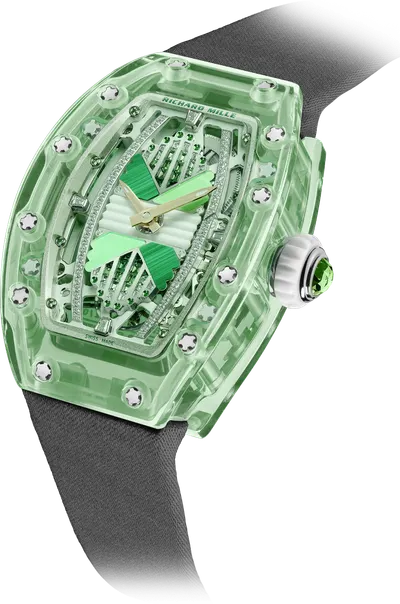 Richard Mille RM 07-02 Lime Green, Lime green sapphire with gold case