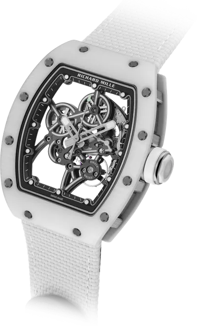 Richard Mille RM 55-01 White Quartz TPT, Carbon TPT case
