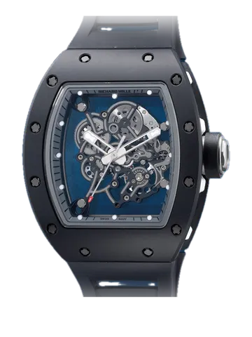 Richard Mille RM 055 Asia Exclusive black ceramic, Black ceramic with white rubber-coated titanium caseband case