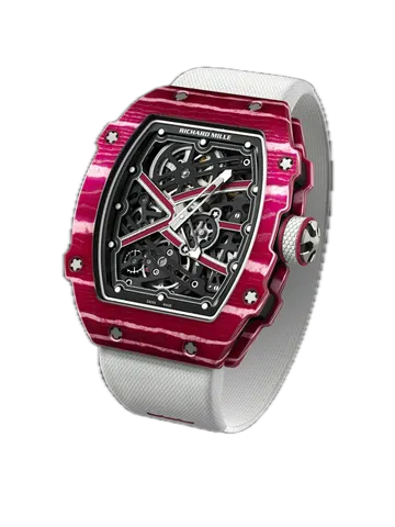 Richard Mille RM 67-02 Mutaz Essa Barshim, Maroon (Qatari red) and white Quartz TPT case